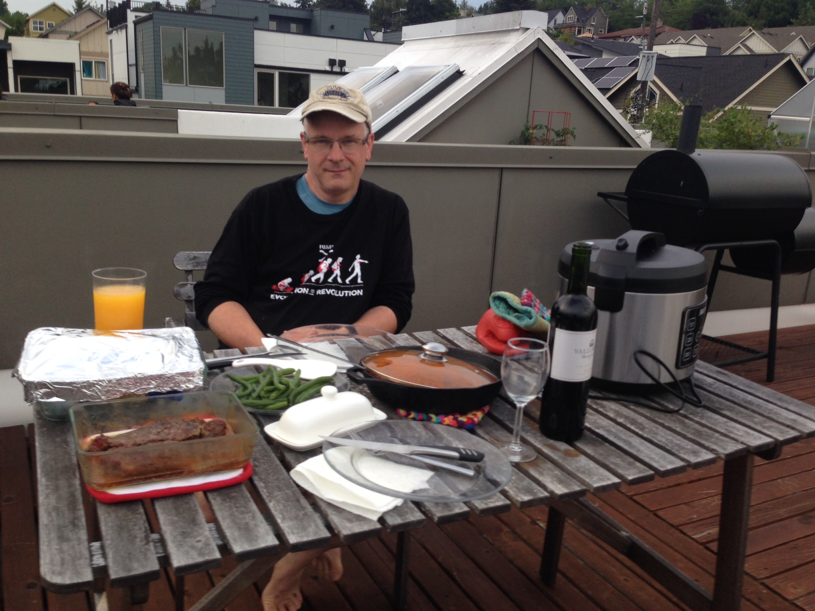 A thumbnail image of Chris Barnett on his rooftop