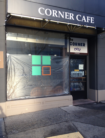 An image of me advertising the pamphlet Beyond Misinformation by Architects and Engineers for 9/11 Truth at the Corner Café on First Hill in Seattle, Washington