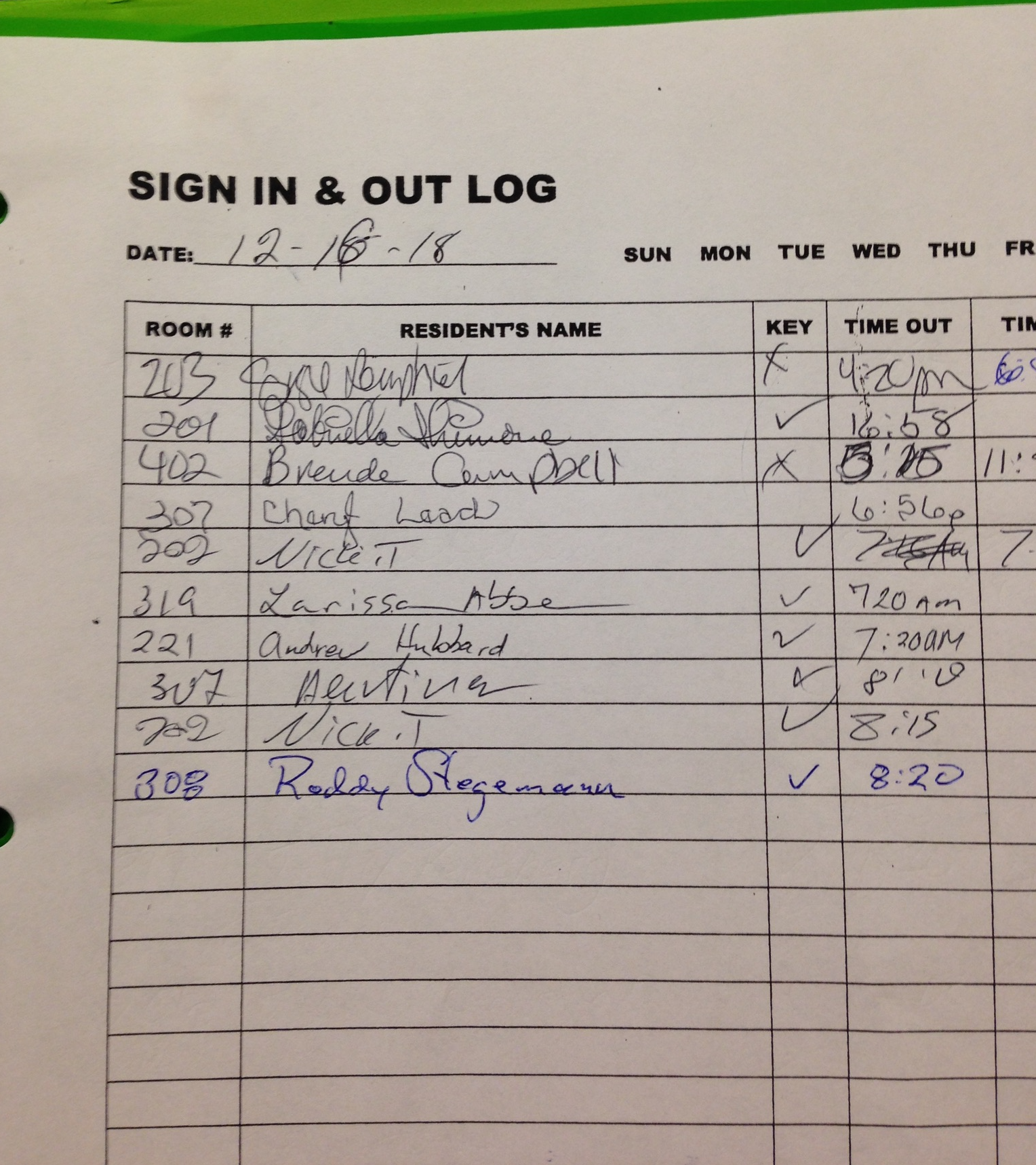 The Aloha Inn Logbook