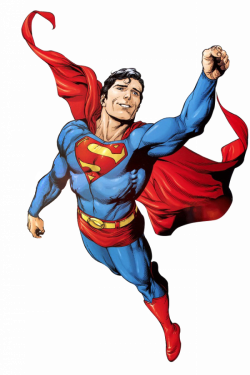 Image of superman in flight.