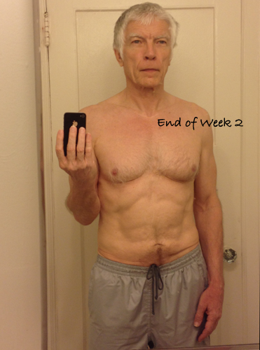 A portrait of Roddy after one-week of starvation.